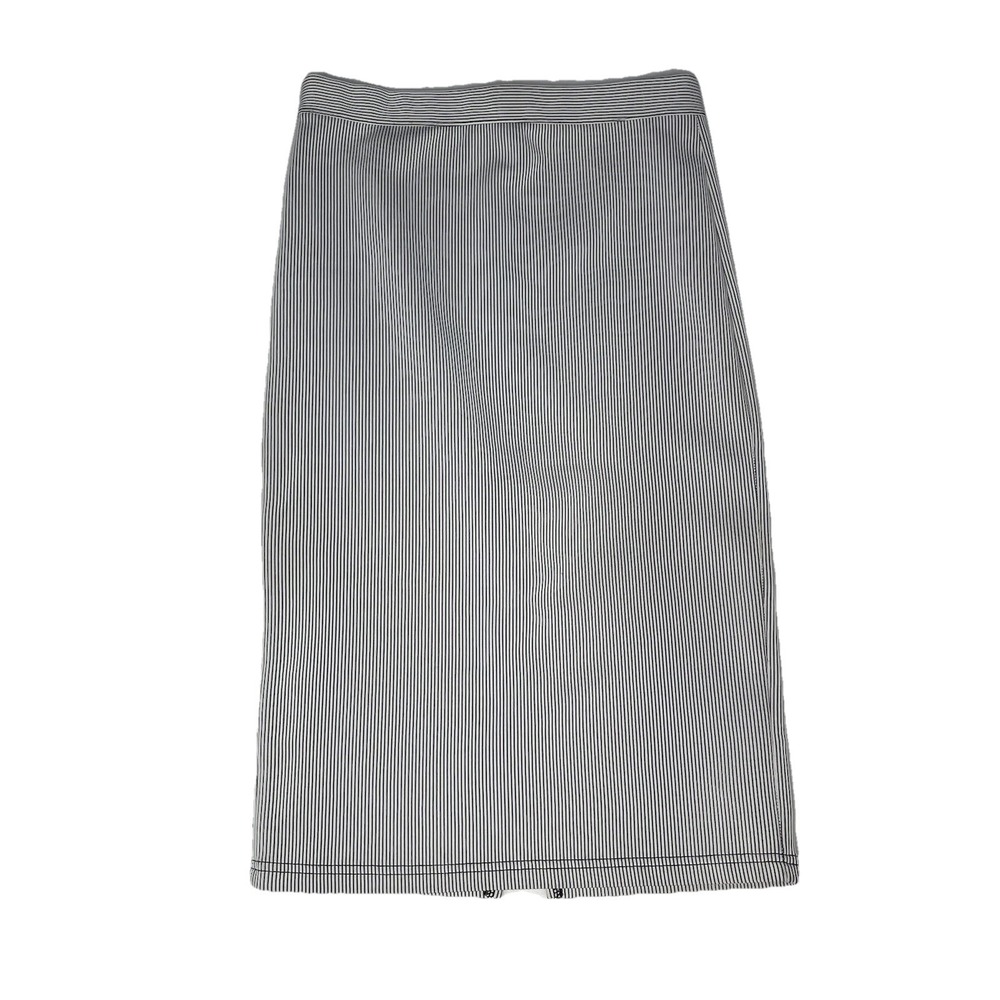 TOPSHOP Pencil Pinstripe White Black Work Career Luxury Designer‎ Button Slit 6
